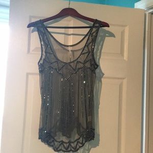 Sheer embellished blouse